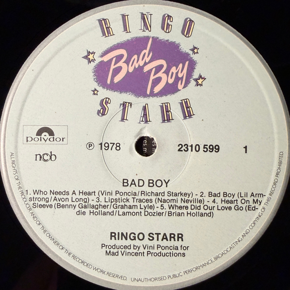 Ringo Starr - Bad Boy (Скандинавия 1978г.)