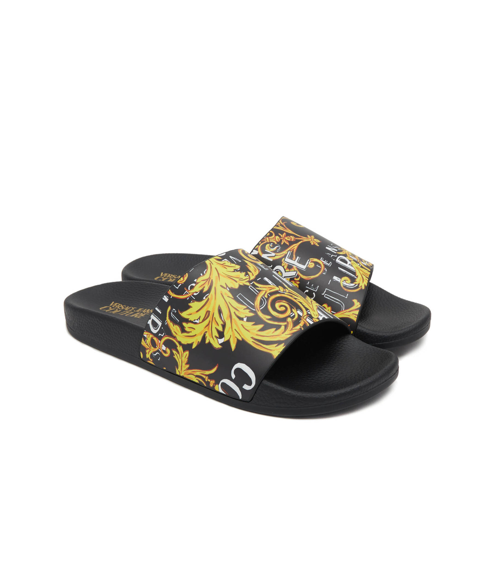 Шлепанцы Versace Jeans Couture - черный(74YA3SQ4ZS631)