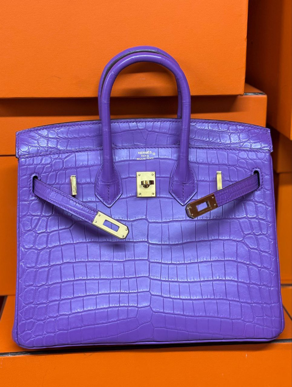 Сумка Hermes из кожи крокодила