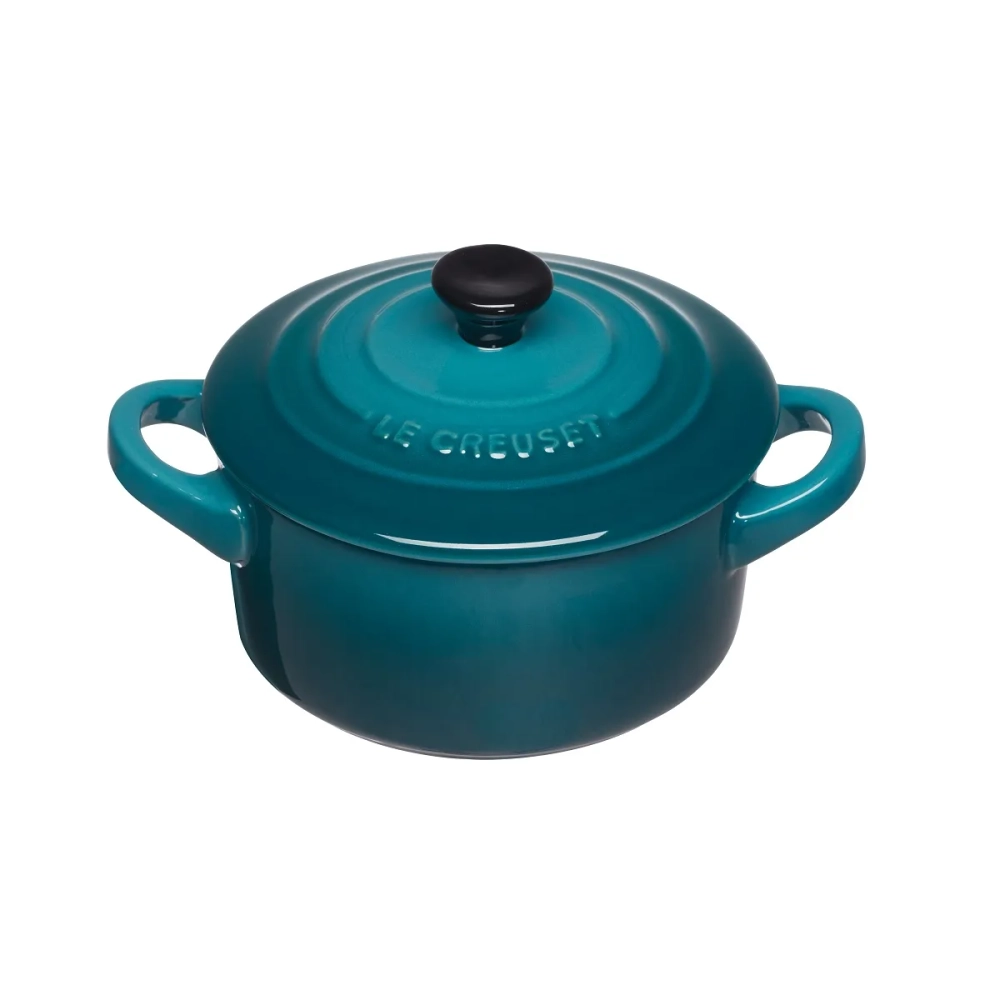 Le Creuset Мини-кокотница глубиной 10 см, бирюзовый цвет. 71901-10642
