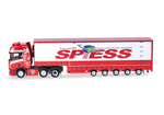 Грузовик Scania CR 20 HD 6x2 объёмный тентовый полуприцеп 5а «Spiess» (Баден-Вюртемберг/Эртинген)