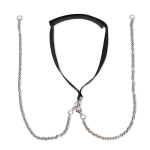 Большой эротический набор из 12 предметов Interchangeable Collar & Nipple Clips Set (Цвет: черный)
