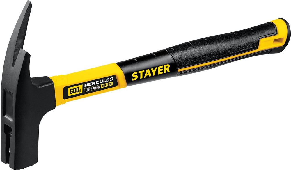 STAYER Hercules, 600 г, молоток кровельщика с фиберглассовой рукояткой, Professional (20201_z01)