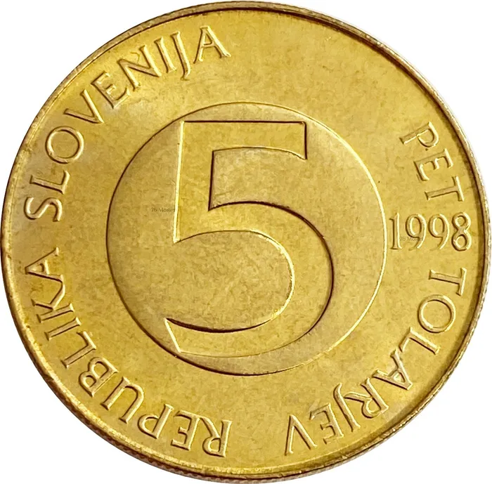 5 толаров 1998 Словения 5 толаров 1998 Словения
