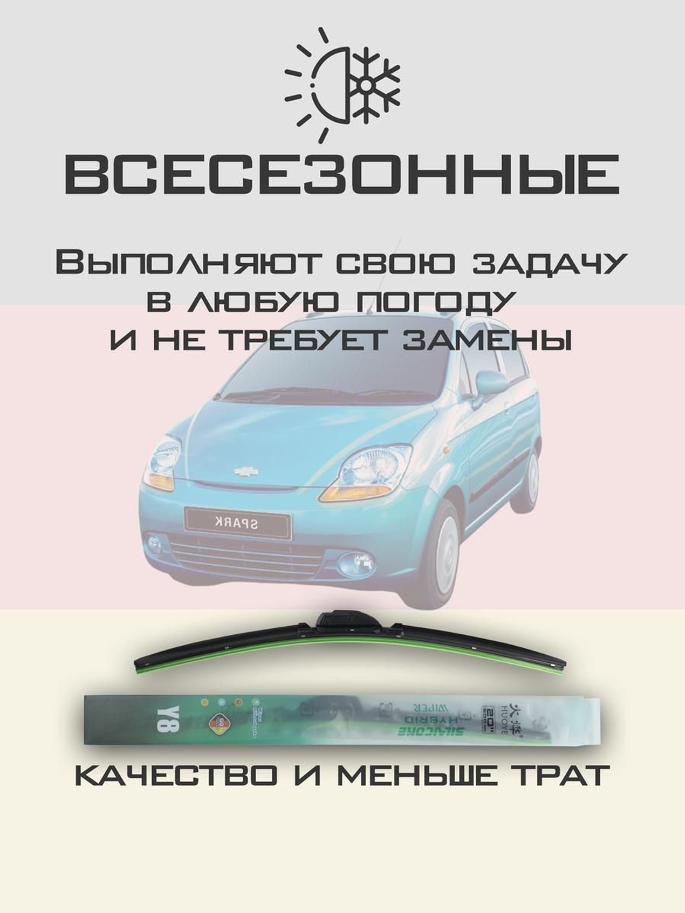 Щетки стеклоочистителя HUOYE Y8 550/350 мм на Lancia Musa | Push button