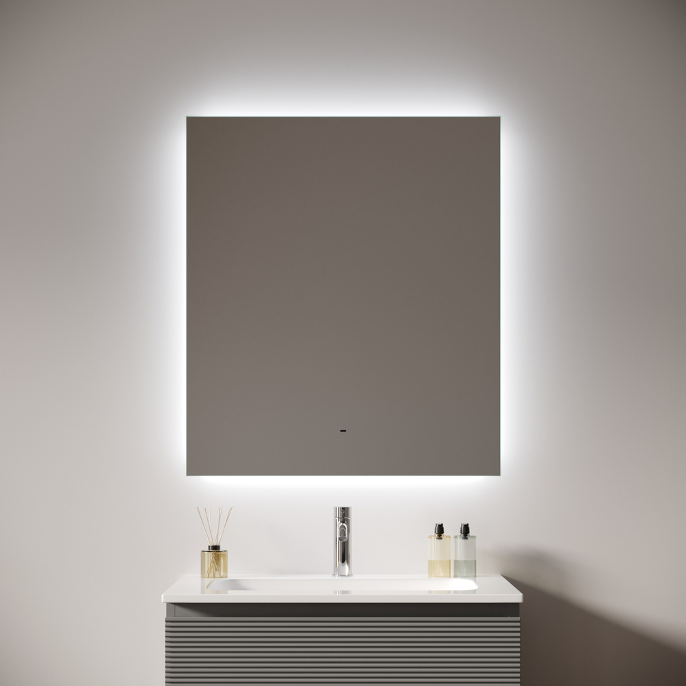 Зеркало для ванной комнаты SANCOS Поле 2.0 (Square 2.0) 700х800 led подсветка 2700K/4000K/5000K SQ2.700