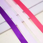 Набор атласных лент 4 цвета по 25.0 мм / 23 метра, розово-фиолетовый микс