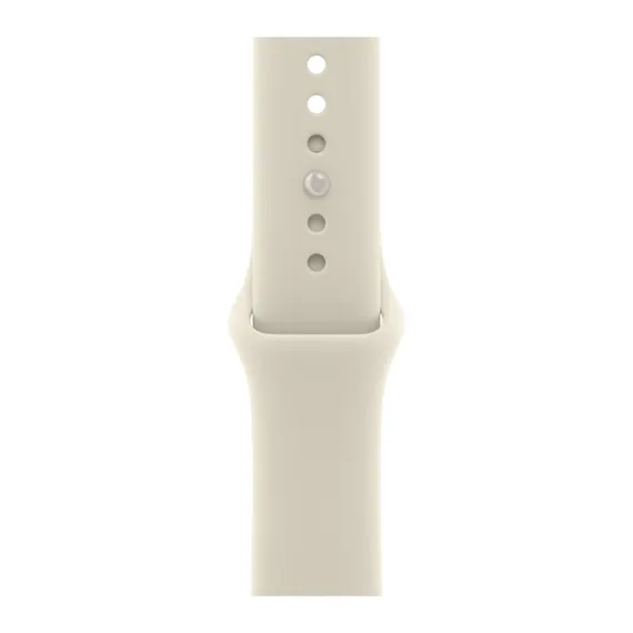 Часы Apple Watch Series 12, 46 мм, керамика цвета «белый жемчуг», ремешок Sport Band песочного цвета