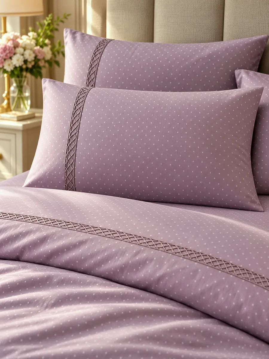 Gelin Home КПБ 6 пр. MYKONOS сиреневый пододеяльник 200*220, простынь 240*260, наволочки 50*70 2шт, декоративные наволочки 50*70 2шт GLNN204 — фото 6