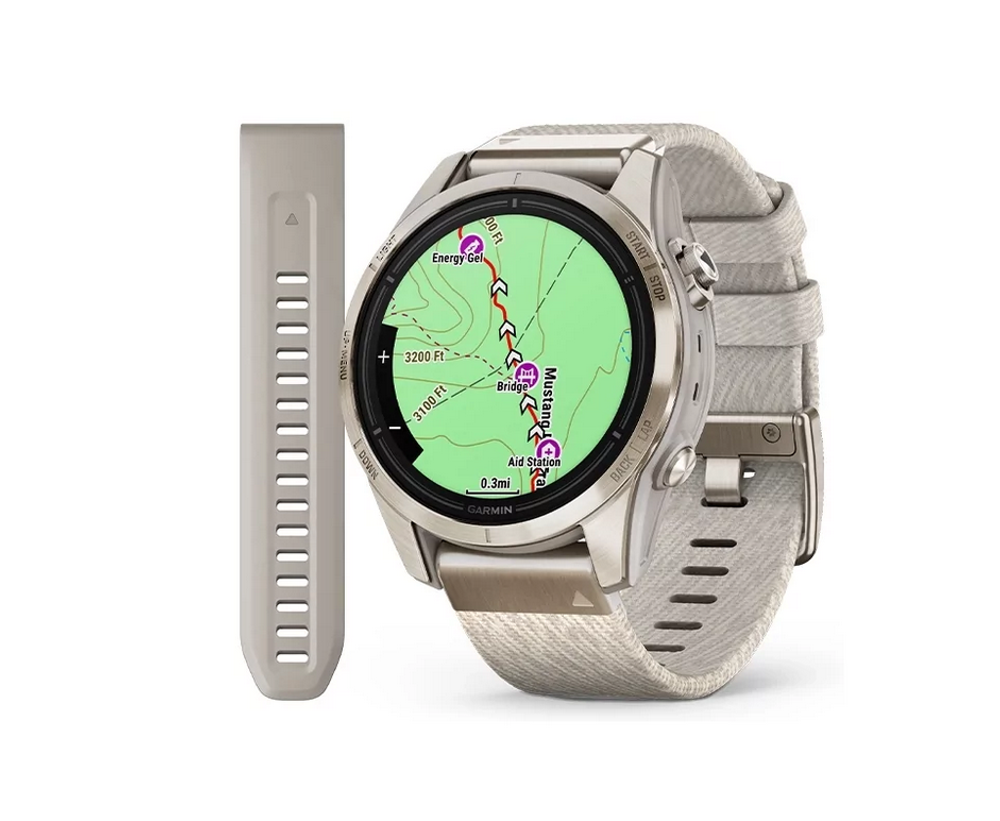 Смарт-часы Garmin EPIX Pro Gen 2 Sapphire Edition 42мм Soft Gold с нейлоновым ремешком 010-02802-20
