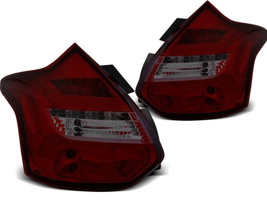 Задние фонари для Ford Focus III Hatchback (11-14) LED Red Smoke