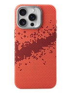 Чехол накладка iPhone 15 Pro Max 6.7" Gurdini Carbon Design (Magsafe & Lense holder) Galaxy Orange