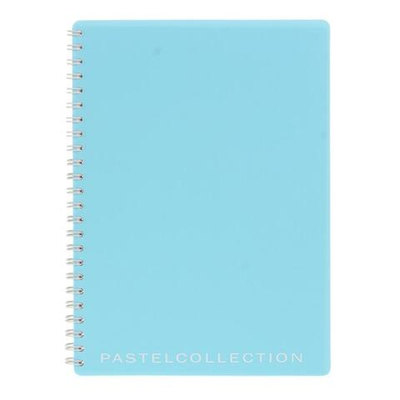 Тетрадь А5 80 л.клетка "Pastel Collection Blue" с пласт.обложкой, на гребне (ПОЛИНОМ)