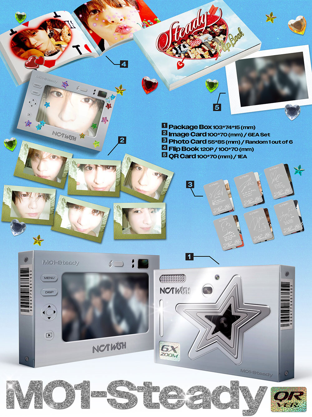 Альбом NCT WISH - 1st Mini Album [Steady] (QR Ver.)