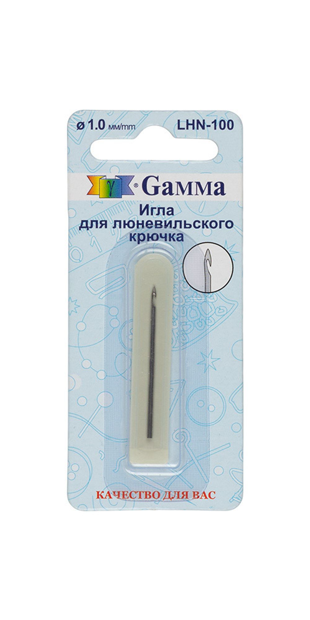 Иглы ручные для люневильского крючка ⌀1.0 мм, 3 см, Gamma LHN-100