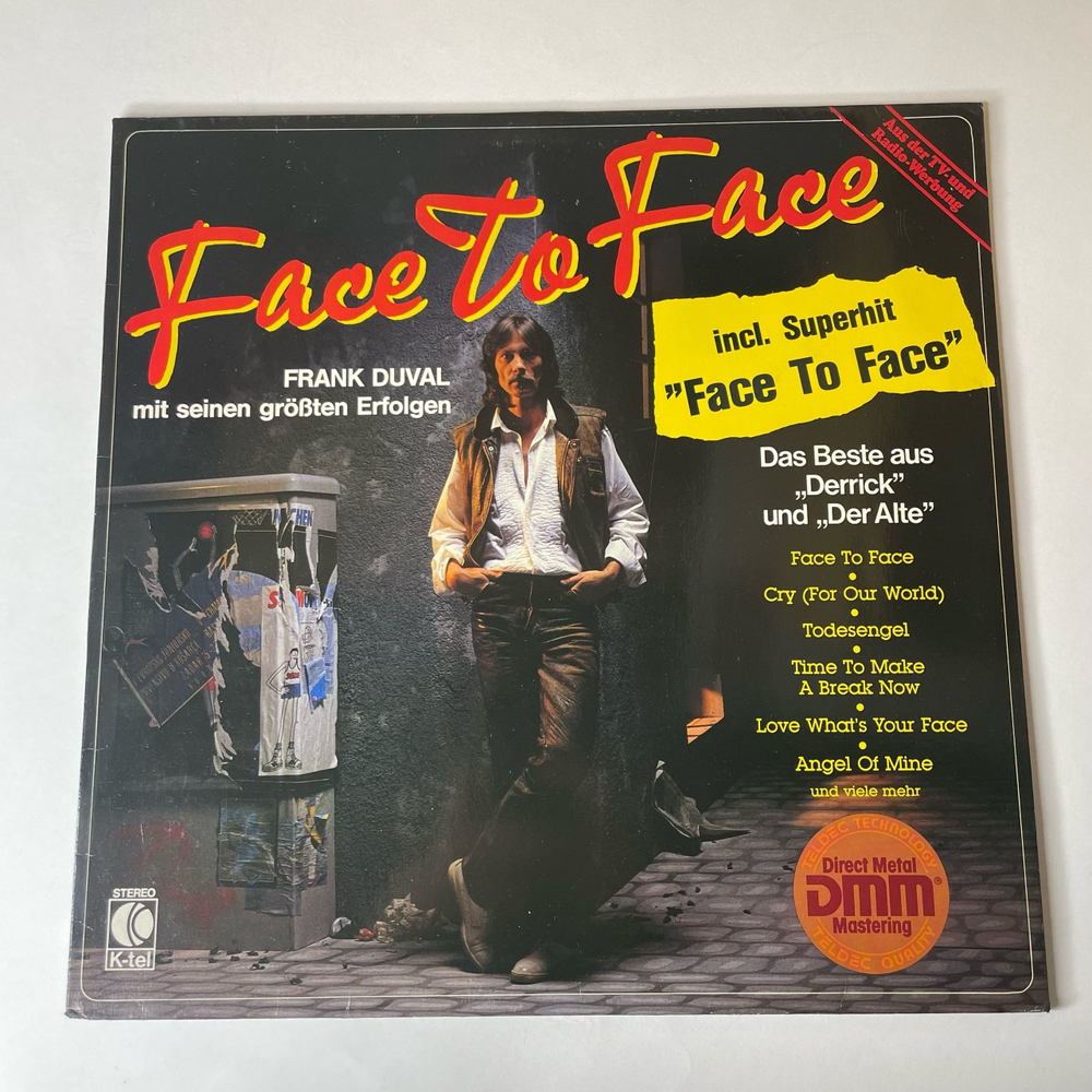 Винтажная виниловая пластинка LP Frank Duval, Face To Face (Frank Duval Mit Seinen Grosten Erfolge) (Германия 1982)