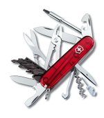 Нож Victorinox CyberTool 34, 91мм, прозрачный красный, 1.7725.T