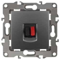 Розетка ЭРА Серия 12 12-3111-12 аудио IP20 графит | Эра 12