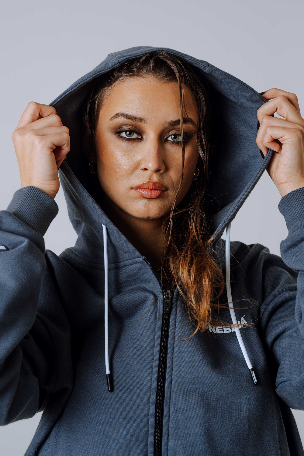 Худи Relaxed Zip Hoodie POWER 895 Серая
