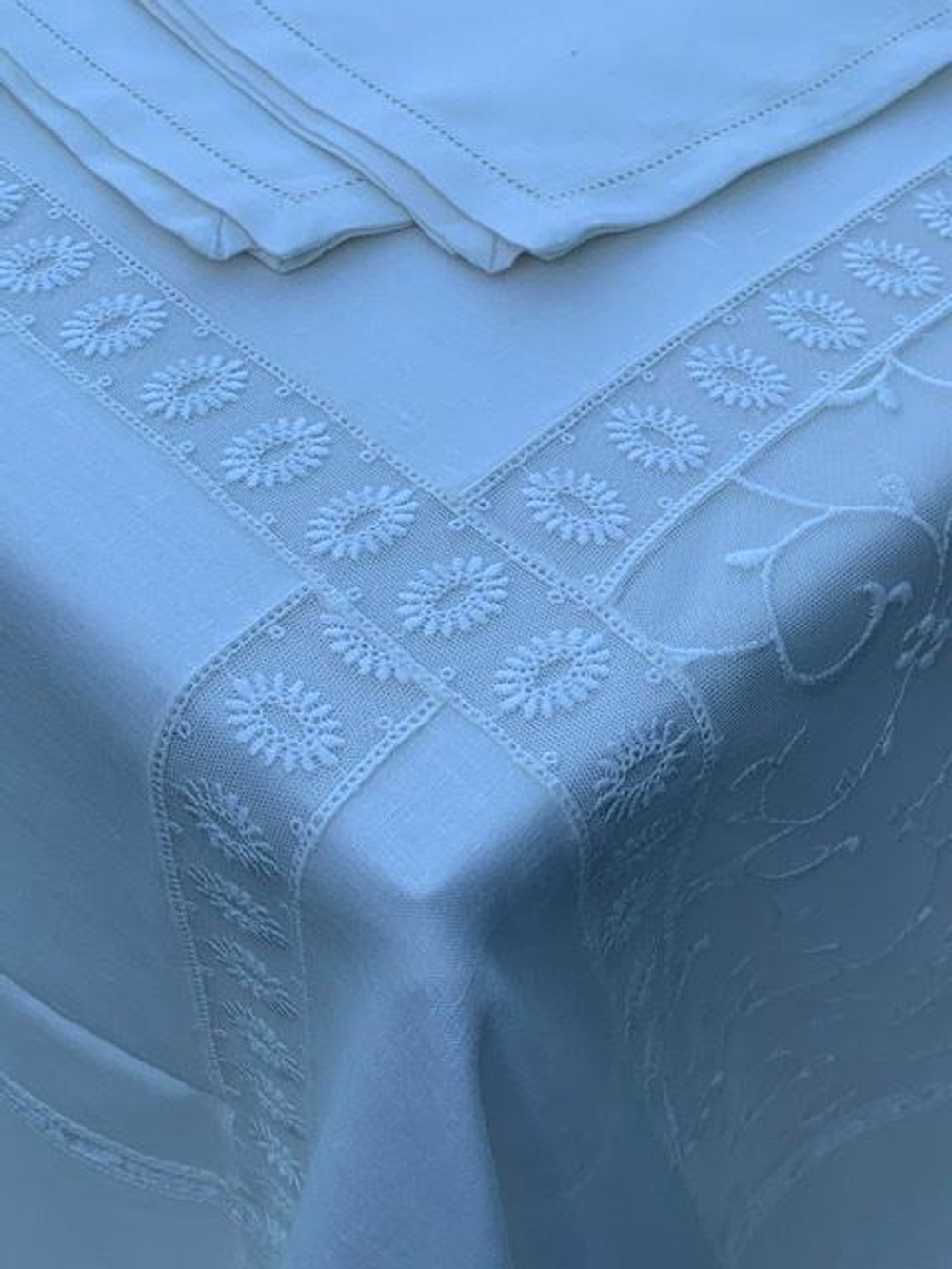 Скатерть 180x300 и 12 салфеток Palombella PM Elite молочные