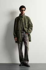 ПАРКА ИЗ СМЕСИ ЛИОЦЕЛЛА И ХЛОПКА С ЭФФЕКТОМ ПОТЕРТОСТИ — ZARA