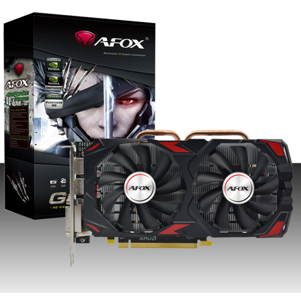 Видеокарта AFOX AMD Radeon RX 580, 8Гб GDDR5, 256 бит, Retail, PCIe3.0, 2xFAN, 2-SLOT, 185Вт, HDMI, 3xDP (AFRX580-8192D5H3-V2)