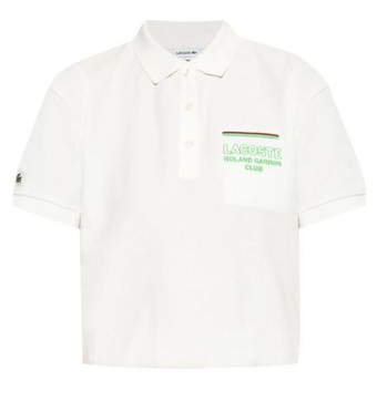 Женское поло Lacoste Roland Garros Club - белый