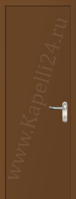 Дверь влагостойкая пластиковая KAPELLI multicolor ДГ RAL 8003 Глиняный коричневый + коробка