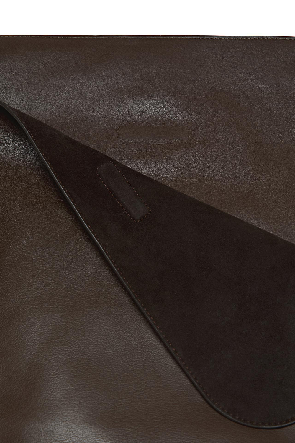 Massimo Dutti Большая сумка с клапаном - Limited Edition, шоколадно-коричневый