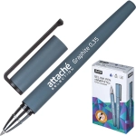 Ручка гелевая неавтоматическая Attache Selection Graphite синяя корпус soft touch (толщина линии 0.35 мм)