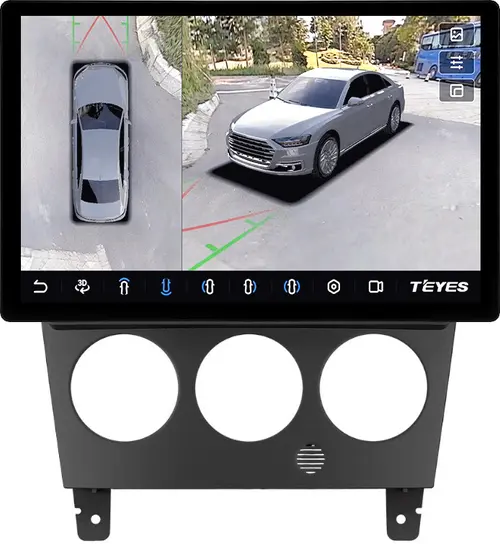 Магнитола для Subaru Impreza 2 GD GG 2002-2007 - Teyes CC3-2K-360 монитор 13" 2K QLED на Android 10, Быстрая, CarPlay, 4G SIM-слот, 4 камеры в комплекте