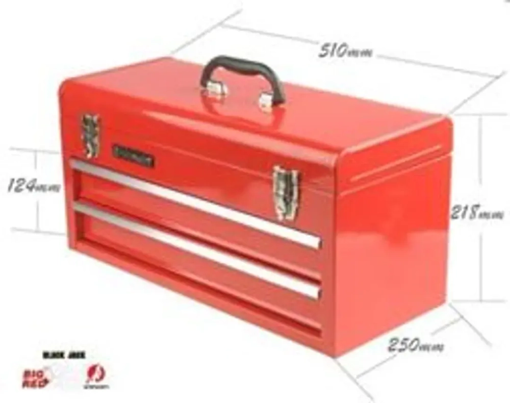 Ящик инструментальный металлический 2-х полочный (510х250х218мм) Big Red TB132