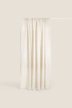 ZARA HOME XL ЛЬНЯНАЯ ЗАНАВЕСКА, СВЕТЛО-БЕЖЕВЫЙ