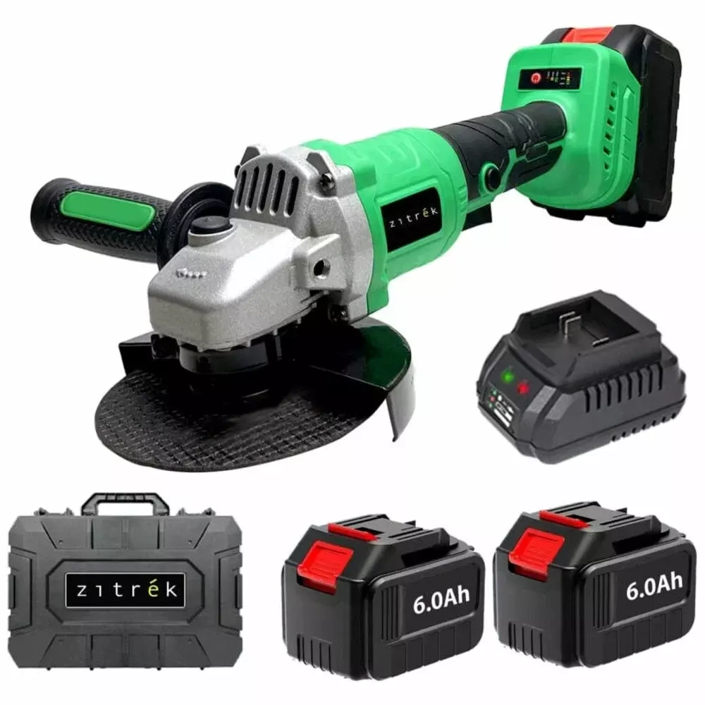 Углошлифовальная машина Zitrek AG 20 Pro (20В, Li-ion 2x6.0Ач, з/у, кейс) (063-4369)
