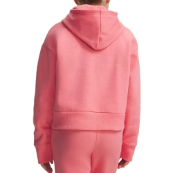 Детская теннисная куртка Under Armour Rival Fleece Crop - bittersweet pink/white