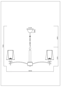 Подвесная люстра 8*Е14 A4098LM-8CC хром Kensington Arte lamp