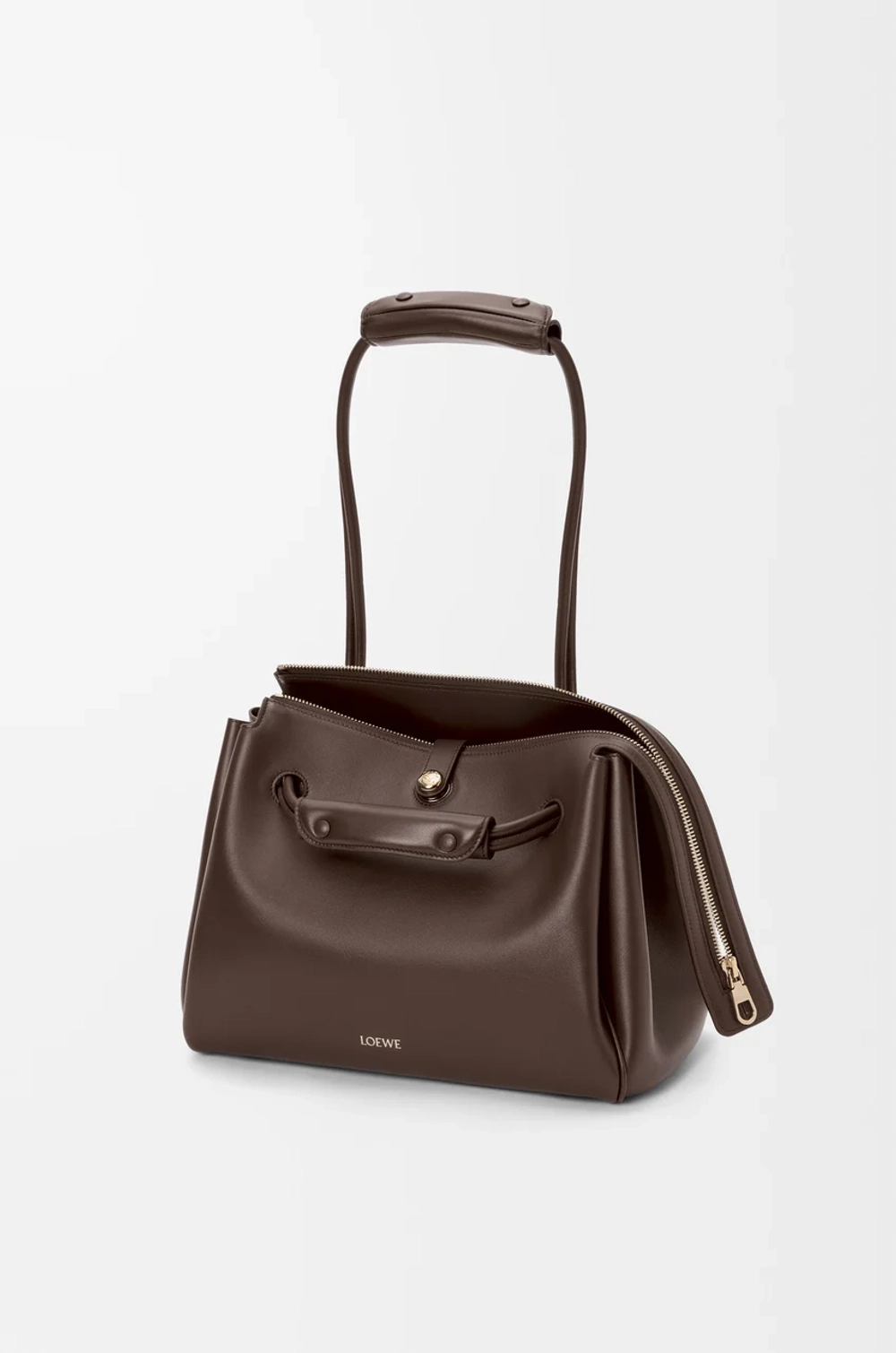 Loewe Сумка Madrid среднего размера из мягкой телячьей кожи, темно-каштановый
