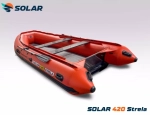 Лодка надувная моторная solar-420 strela jet tunnel