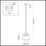 4992/1A PENDANT ODL23 381 зеленый/золотой/металл/экокожа Подвес E27 60W KRESSA