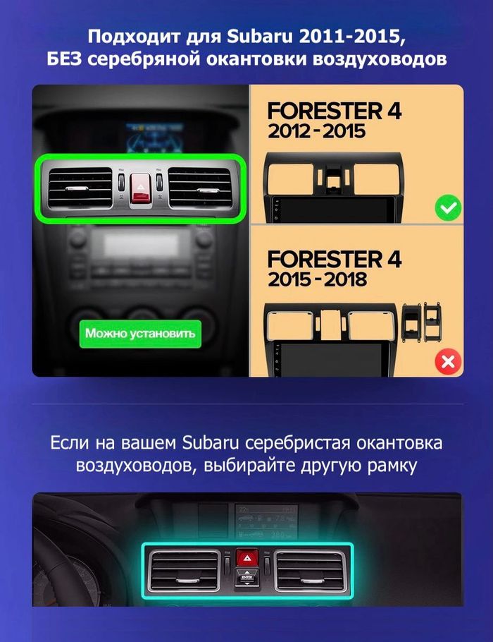 Магнитола для Subaru Forester, Impreza, XV 2012-2015 - Kuberg QLed, Android 14, TS105, Быстрейшая, CarPlay, SIM-слот