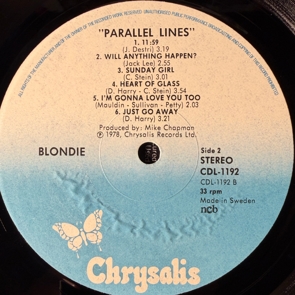 Blondie - Parallel Lines (Швеция 1978г.)