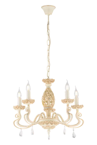 Люстра подвесная Sfera Sveta 85645/5 BGE+MGD, 5×40 Вт, золотая и бежевая