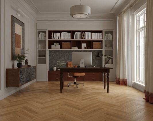 Инженерный ламинат Signature - Обсидиан Паркет Дуб Сатин Royal Satin (LF702-22)