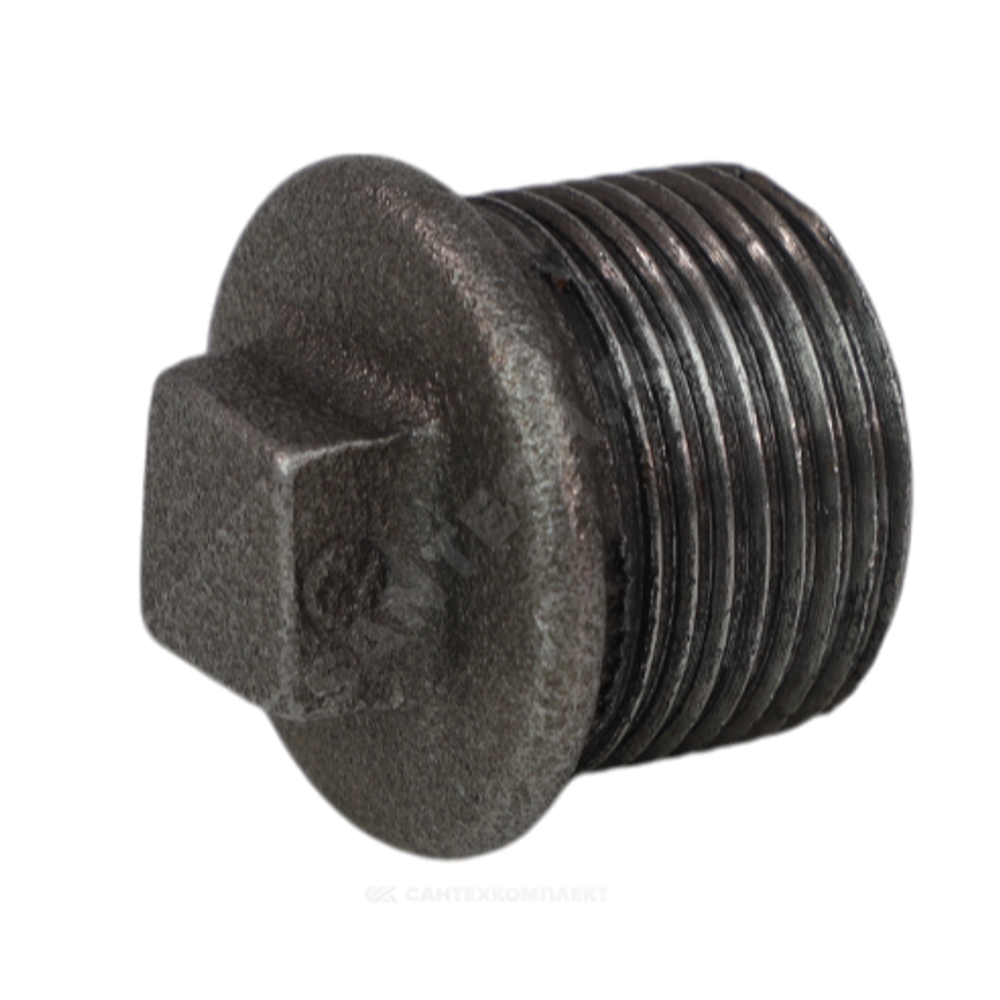 Заглушка чугун Ду 25 (1") НР Fittex PLUS