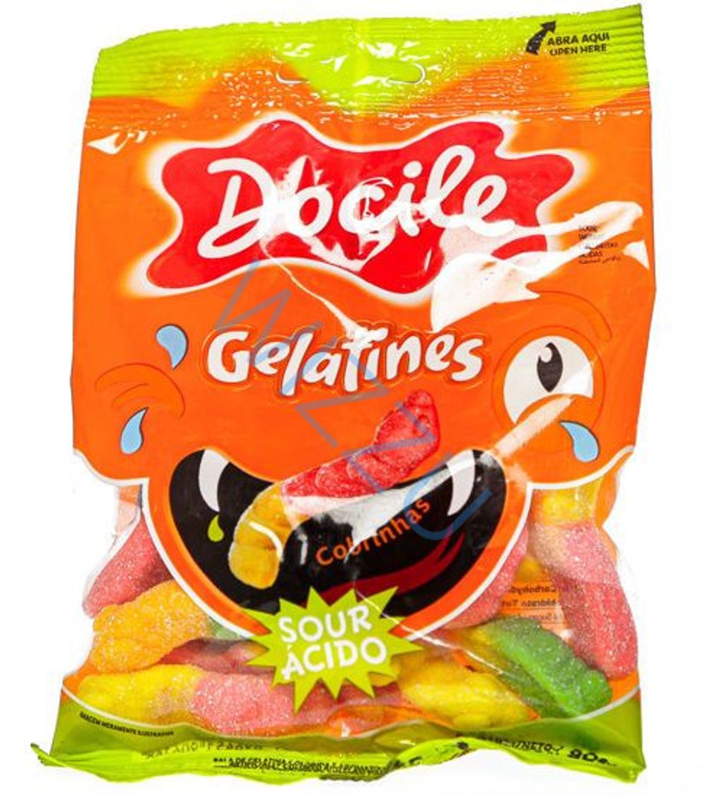 Жевательный мармелад Червячки со вкусом ягод и фруктов Docile Gelatines Sourworms, 80 г