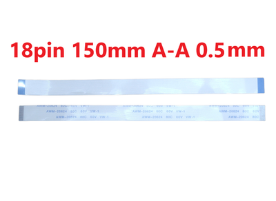 Шлейф FFC 18-pin Шаг 0.5mm Длина 15cm Прямой A-A AWM 20624 80C 60V VW-1