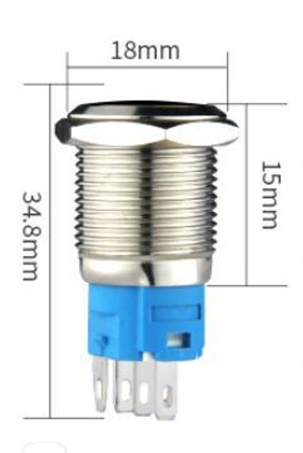 Кнопка М16LED/12-24В - синяя