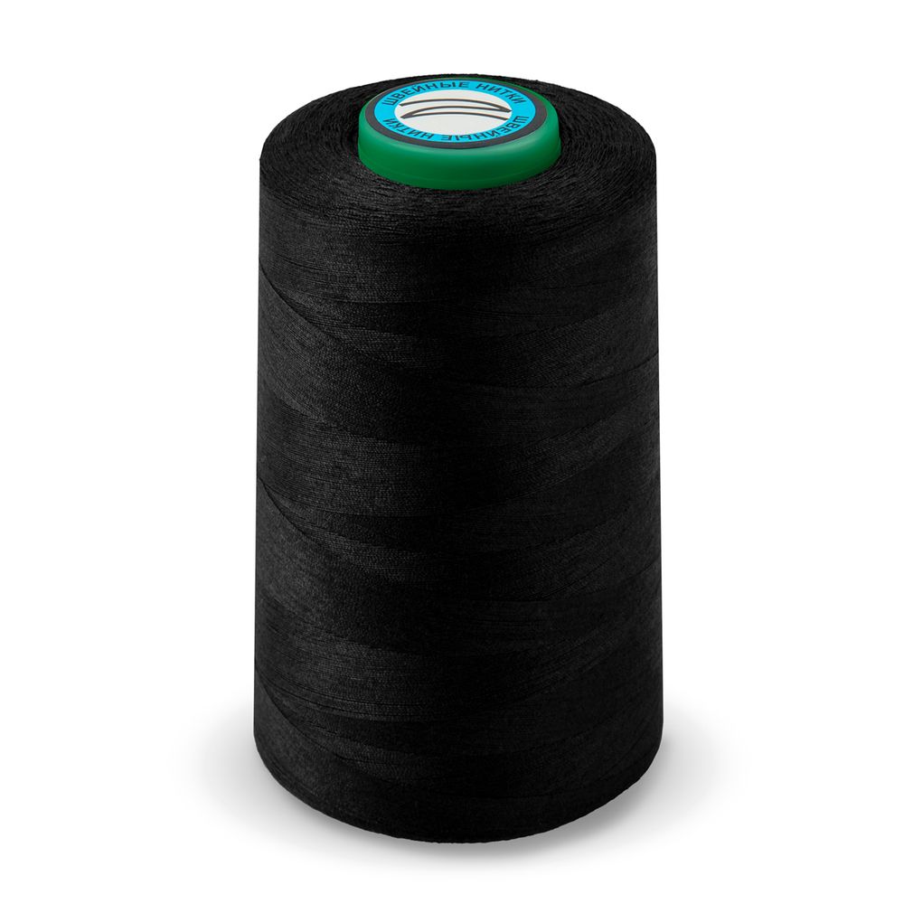 Нитки универсальные Nitka 40/2, 4570 м (5000 ярд) / 1 кат., 000 черный