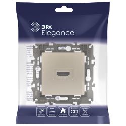 Розетка ЭРА Elegance 14-3114-04 HDMI IP20 шампань | Эра Elegance