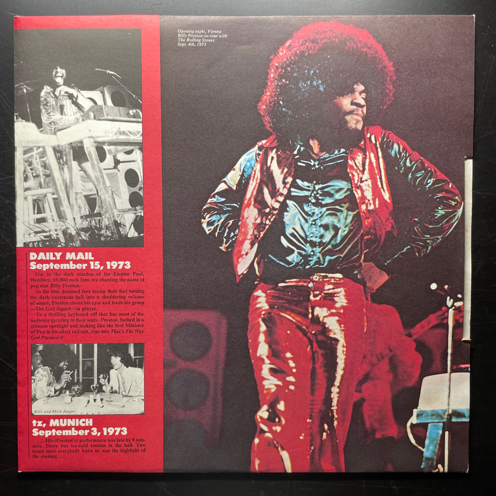 Billy Preston ‎– Live European Tour (Англия 1974г.)